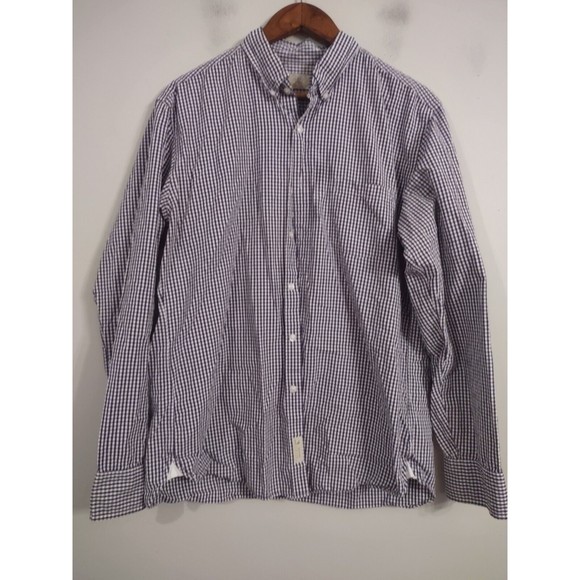 J.Crew Mens Large Long Sleeve Button Down Shirt Lot Of 2 Plaid And Striped - Picture 2 of 11